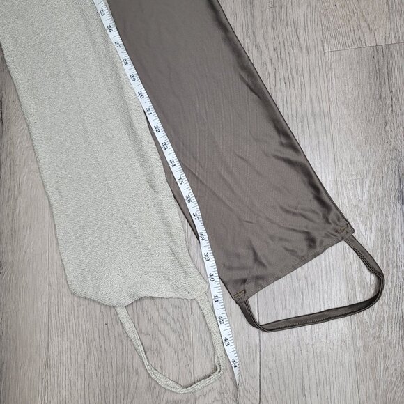 Women's Stretchy wrap Tube Tops 2-Pack Gray & Silver Glitter One Size Fits Most - Picture 3 of 6